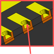 ディンプル加工イメージ 拡大 Dimple processing Expansion