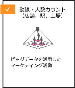 動線・人数カウント（店舗、駅、工場）
