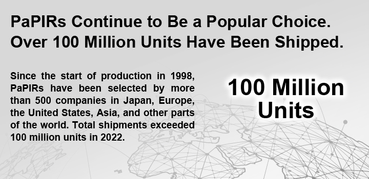 PaPIRs Continue to Be a Popular Choice. Over 100 Million Units Have Been Shipped