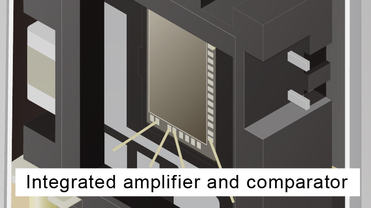 Illustration of built-in amplifier and comparator