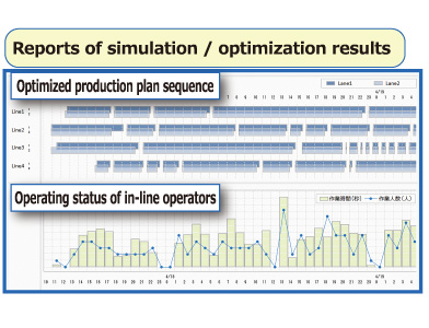 Reports of simulation / optimization results