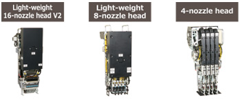 Light-weight 16-nozzle head V2 / Light-weight 8-nozzle head / 4-nozzle head
