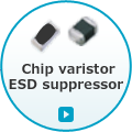 Laminated chip varistor ESD suppressor