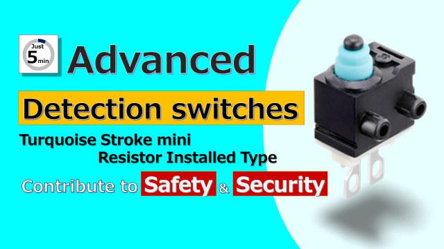 【Panasonic】Turquoise Stroke Mini Switch Resistor installed type (ASQMR)