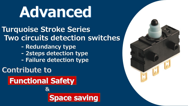 Two circuits detection switches for functional safety and space saving