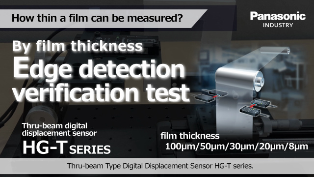 Displacement Sensor HG-T series Edge detection verification test (thin a film)