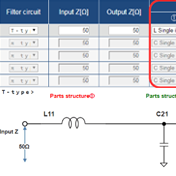 LCフィルタシミュレーターLC filter simulator image